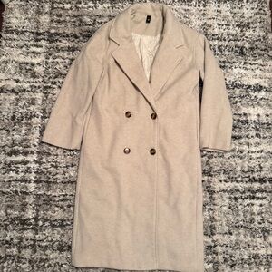 Elegant Cream Long Coat